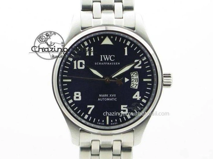 MIROTIME 0312 Bright Pilot Chrono SS AZF 1:1 Best Edition Green Dial on Brown Leather Strap A 7059